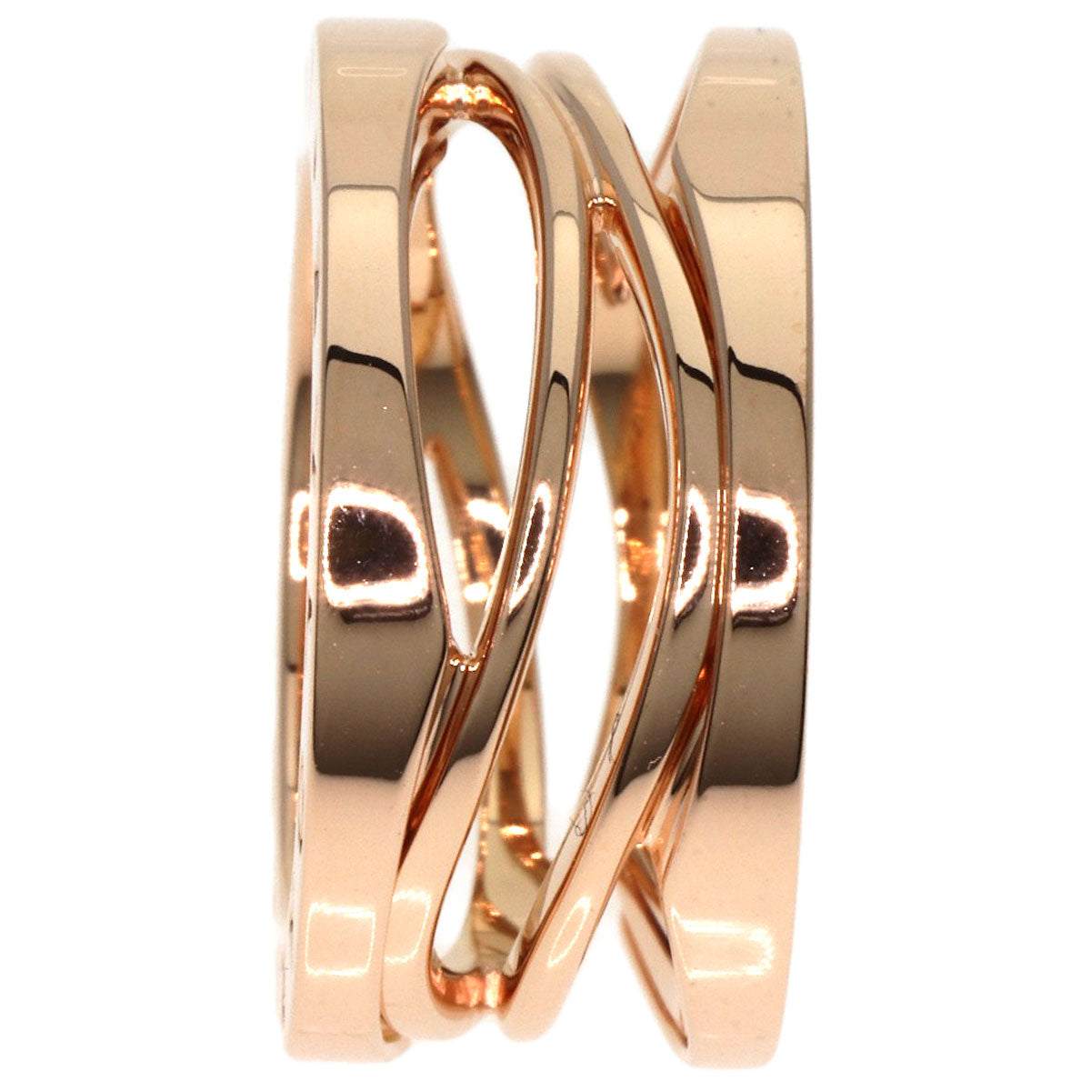 BVLGARI B.zero1 Legend 3 Bands #47 Ring K18 Pink Gold Ladies [Used]