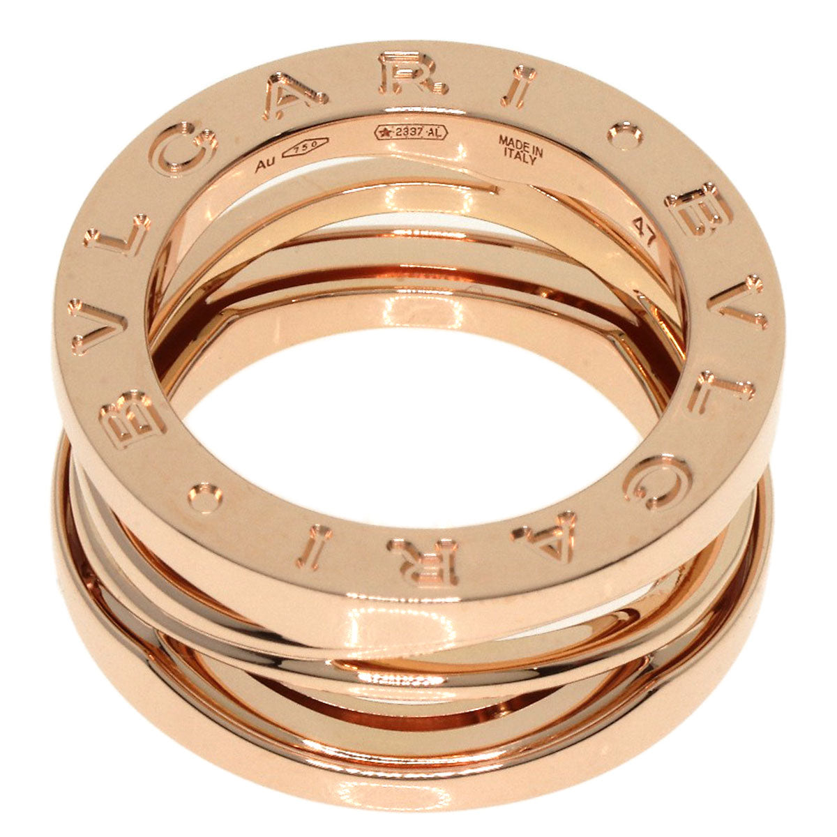 BVLGARI   Ring B.zero1 Legend 3 Bands #47 K18 Pink Gold Ladies