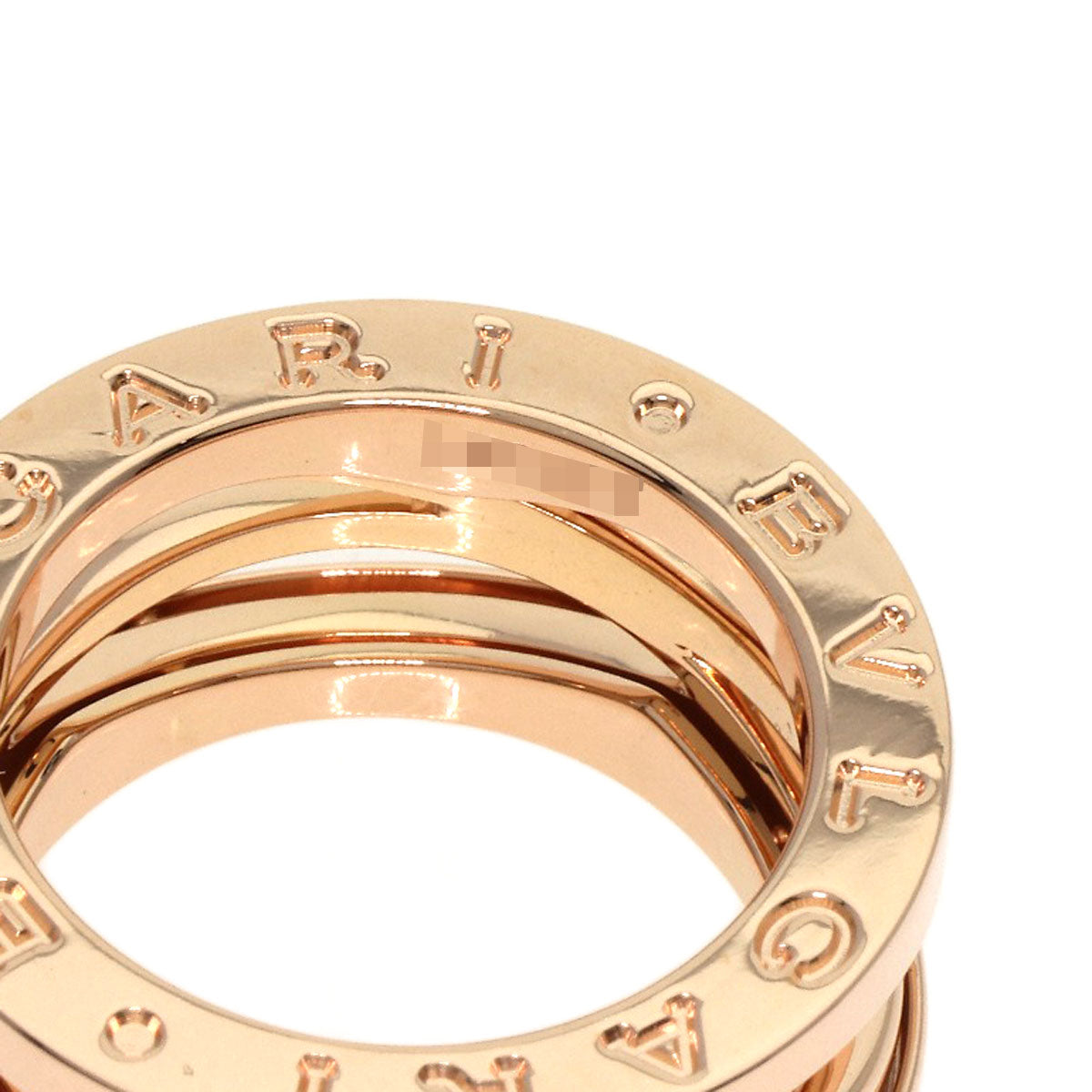BVLGARI B.zero1 Legend 3 Bands #47 Ring K18 Pink Gold Ladies [Used]