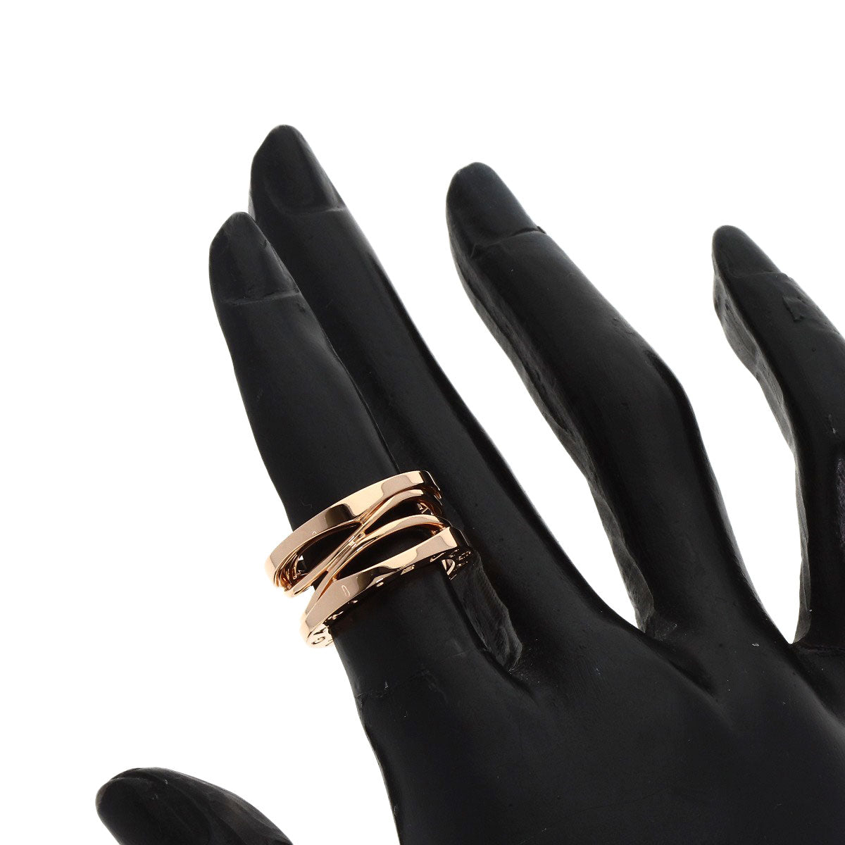BVLGARI B.zero1 Legend 3 Bands #47 Ring K18 Pink Gold Ladies [Used]