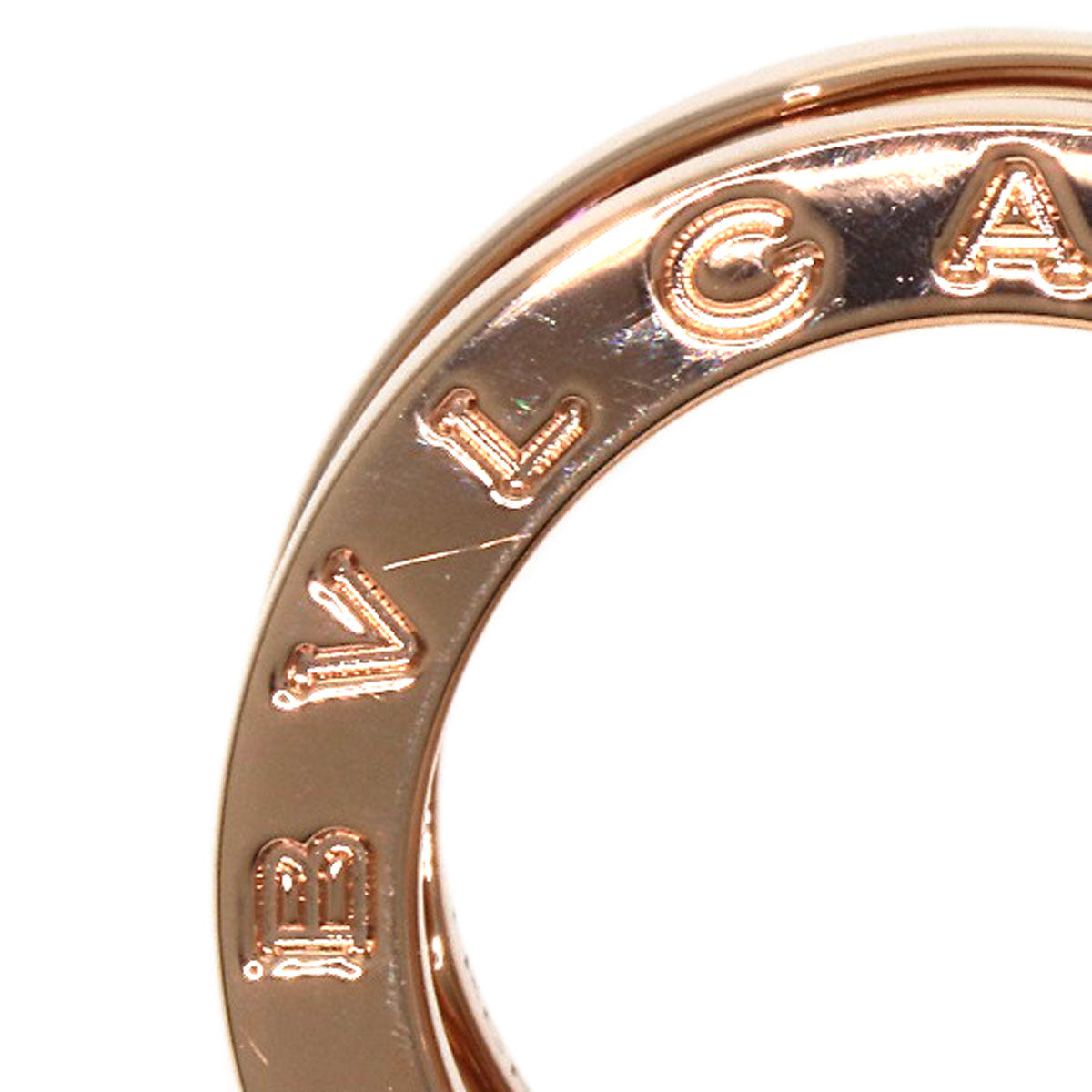 BVLGARI B.zero1 Legend 3 Bands #47 Ring K18 Pink Gold Ladies [Used]