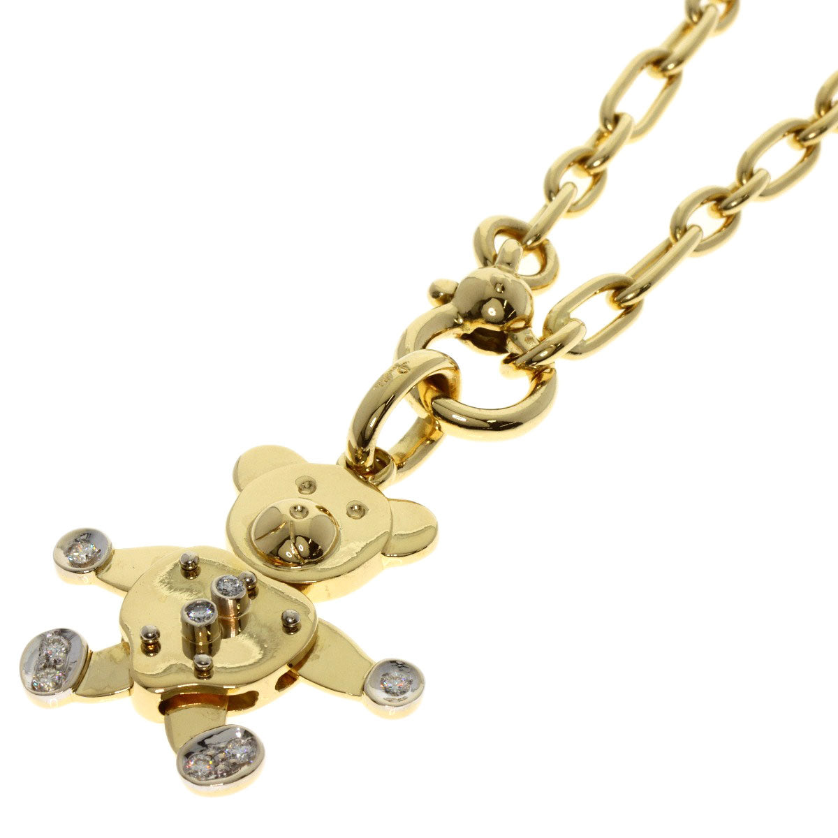 Pomellato   Necklace Orset Teddy Bear Diamond K18 Yellow Gold Ladies