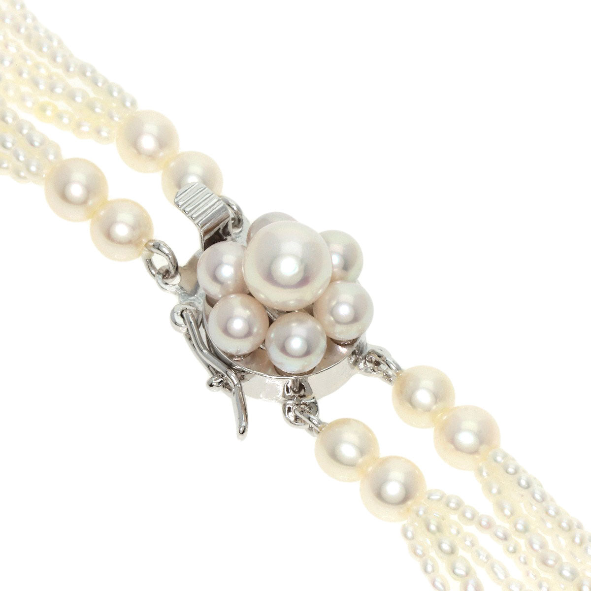 TASAKI   Necklace Keshi Pearl 10 strands 19.7" Silver Ladies