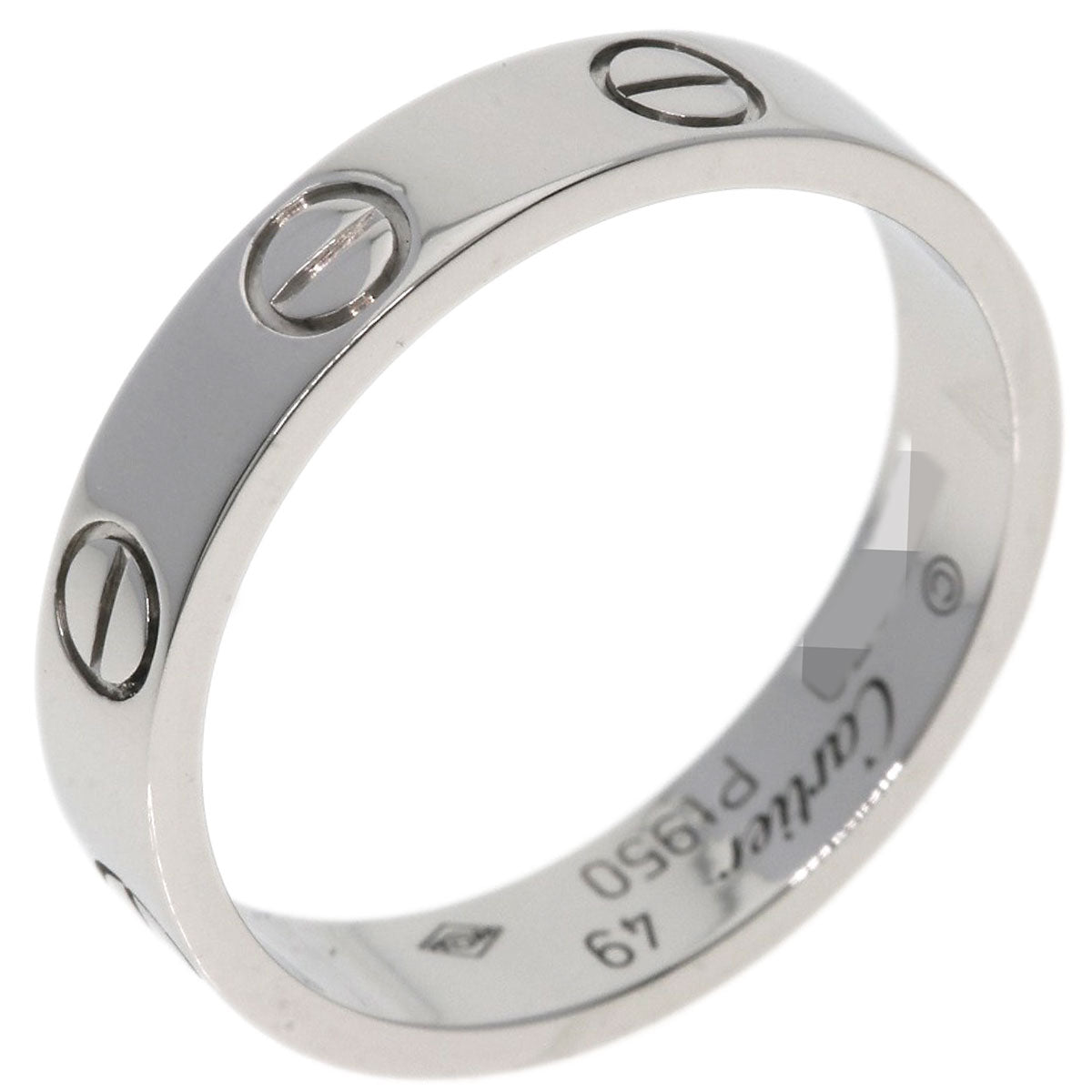 CARTIER   Ring mini love ring #49 Platinum PT950 Ladies