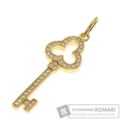 TIFFANY&Co.   Pendant top Open Trefoil Key Diamond K18 Yellow Gold Ladies