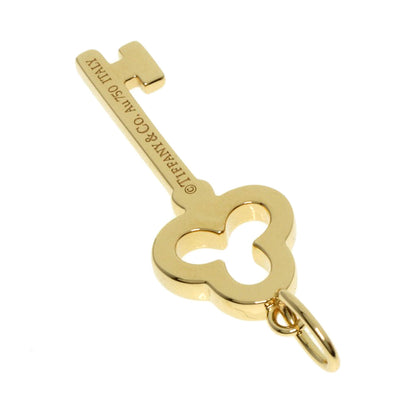 TIFFANY&Co.   Pendant top Open Trefoil Key Diamond K18 Yellow Gold Ladies