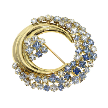 Jeunet   Brooch sapphire K18 Yellow Gold Ladies