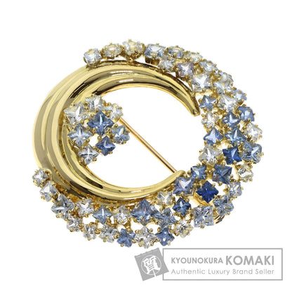 Jeunet   Brooch sapphire K18 Yellow Gold Ladies