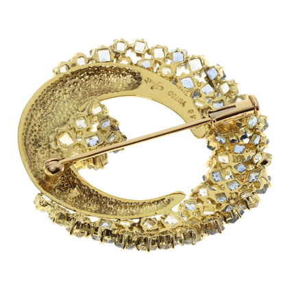 Jeunet   Brooch sapphire K18 Yellow Gold Ladies