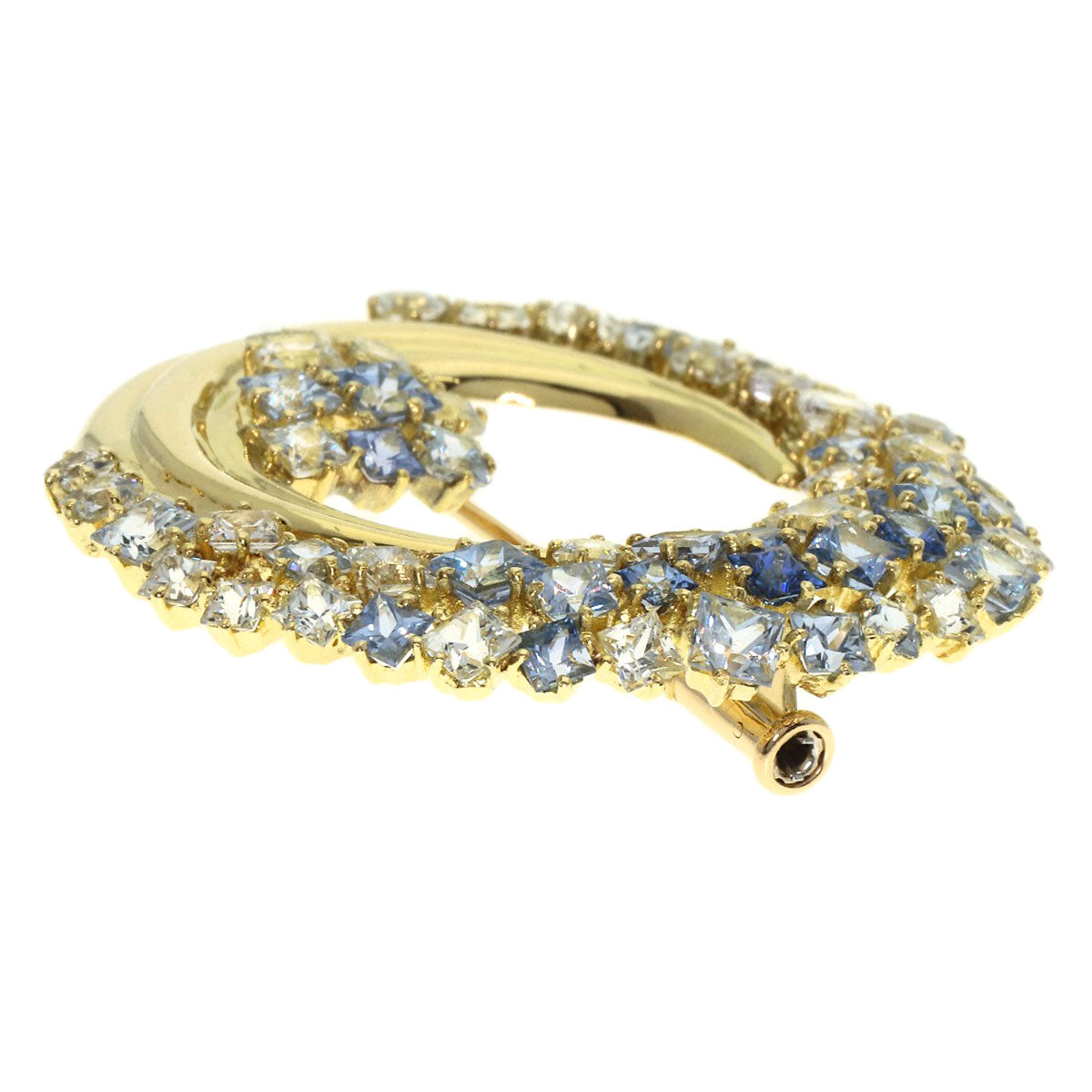 Jeunet   Brooch sapphire K18 Yellow Gold Ladies