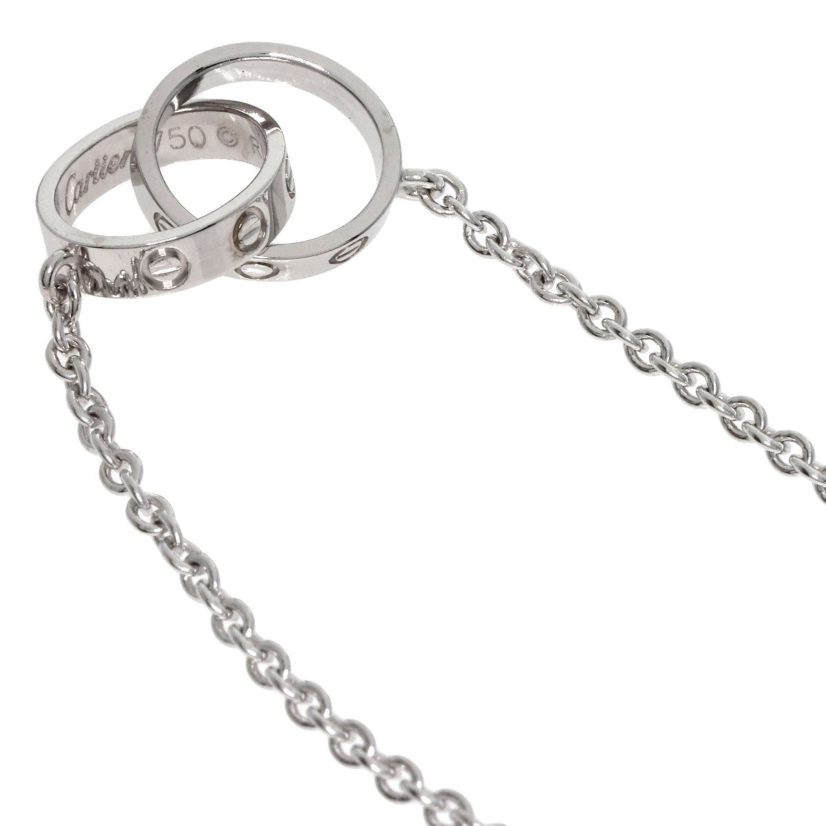 CARTIER   Necklace Baby love K18 White Gold Ladies