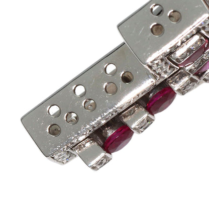 Damiani Belle Epoque Ruby Diamond M Necklace K18 White Gold Ladies [Used]