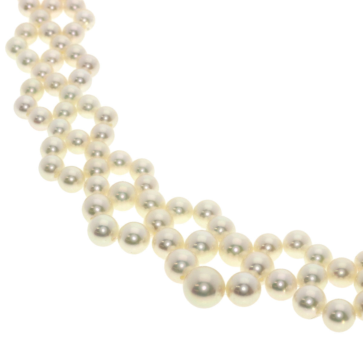 MIKIMOTO Pearl Pearl Necklace K18 White Gold Ladies [Used]