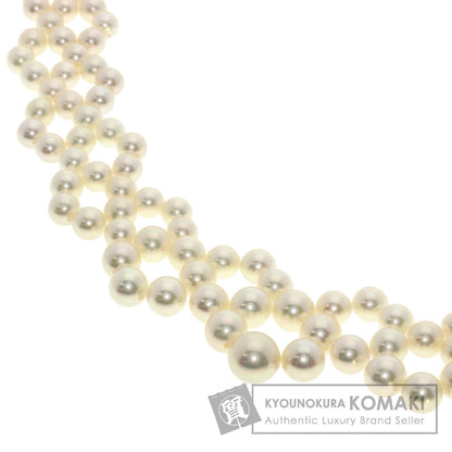 MIKIMOTO Pearl Pearl Necklace K18 White Gold Ladies [Used]