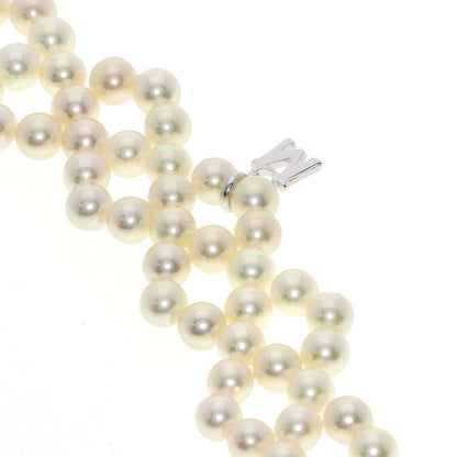 MIKIMOTO Pearl Pearl Necklace K18 White Gold Ladies [Used]