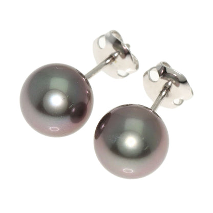 TASAKI   Necklace South Sea black pearl pearl earrings set of 2 Silver Ladies