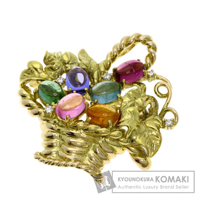 TASAKI   Brooch Multi-colored stone Diamond K18 Yellow Gold Ladies