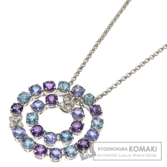 TASAKI   Necklace Multi-colored stone Diamond K18 White Gold Ladies