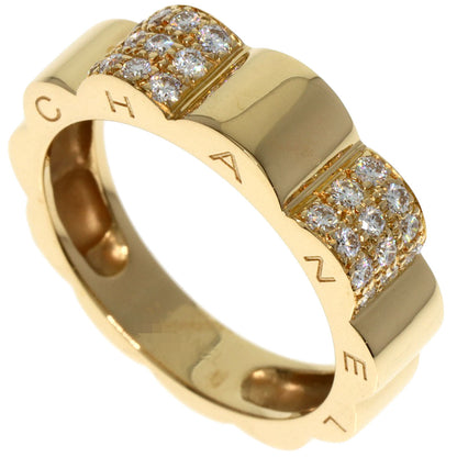 CHANEL   Ring Profile de Camellia Small Diamond #55 K18 Yellow Gold Ladies