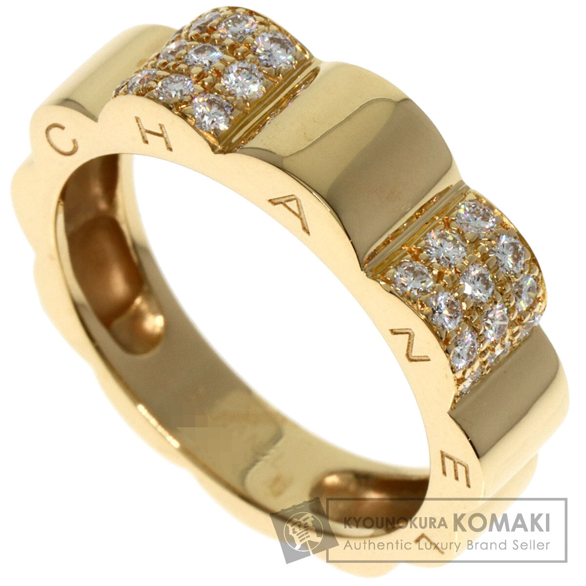 CHANEL   Ring Profile de Camellia Small Diamond #55 K18 Yellow Gold Ladies