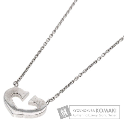 CARTIER   Necklace C heart K18 White Gold Ladies