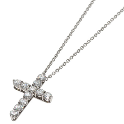 TIFFANY&Co.   Necklace Small Cross Diamond Platinum PT950 Ladies