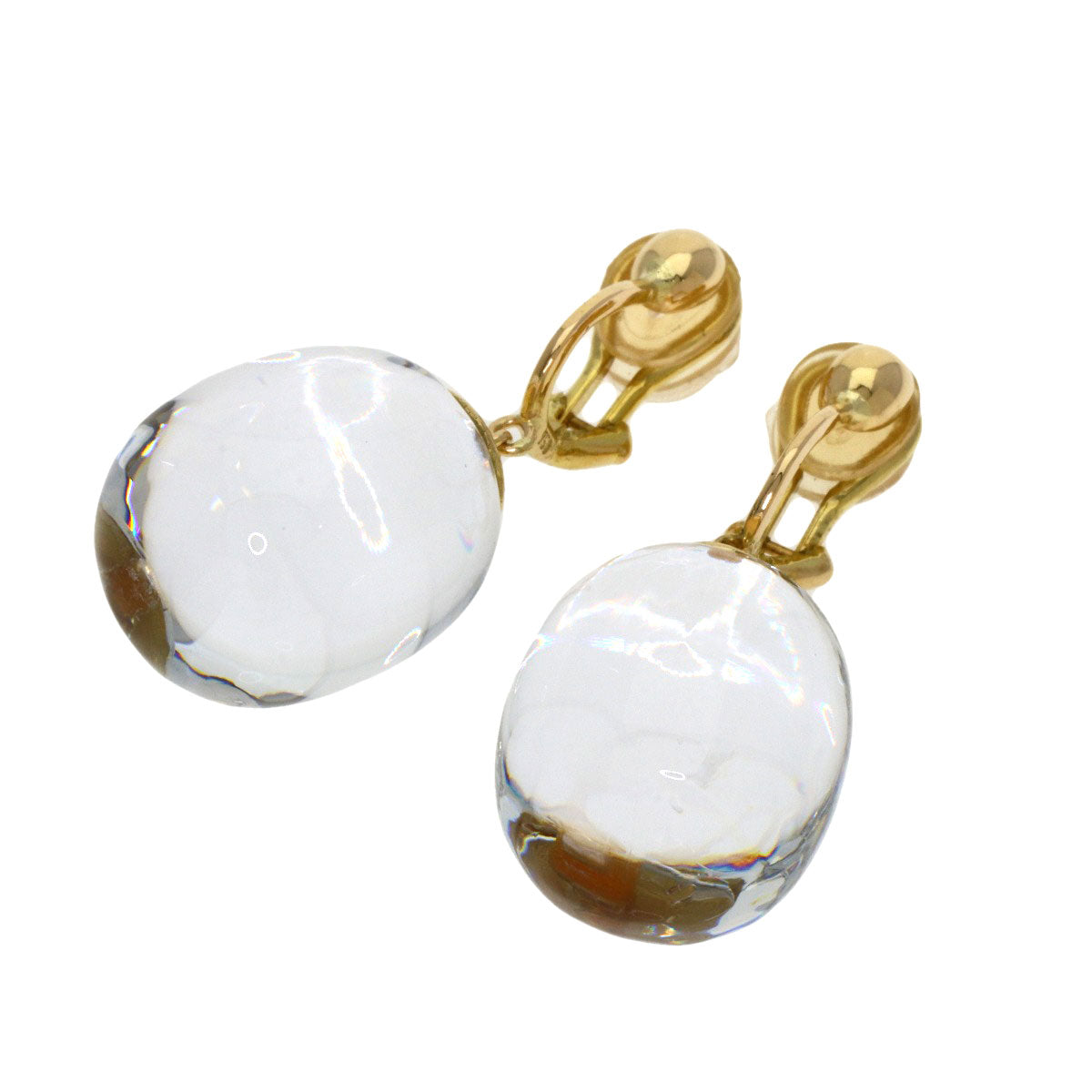 Baccarat   Earring drop K18 Yellow Gold Ladies