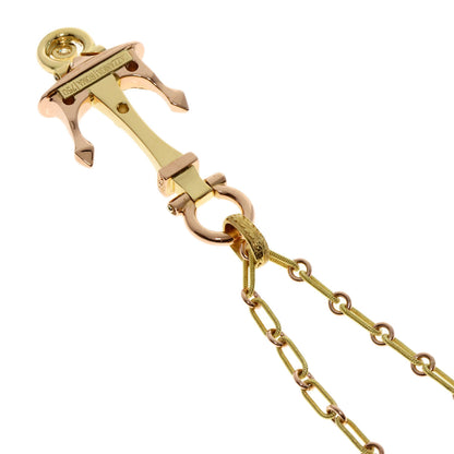 CAZZANIGA   Necklace Anchor motif Diamond K18 Yellow Gold 18K Pink GoldLadies