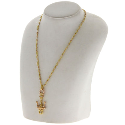 CAZZANIGA   Necklace Anchor motif Diamond K18 Yellow Gold 18K Pink GoldLadies