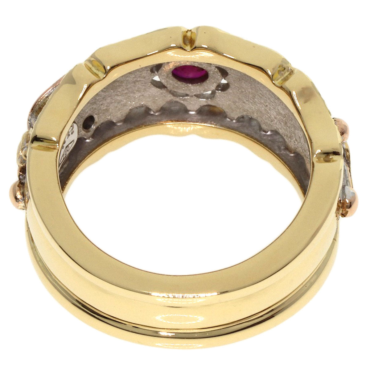 CAZZANIGA   Ring Ruby Diamond K18 Yellow Gold 750Ladies