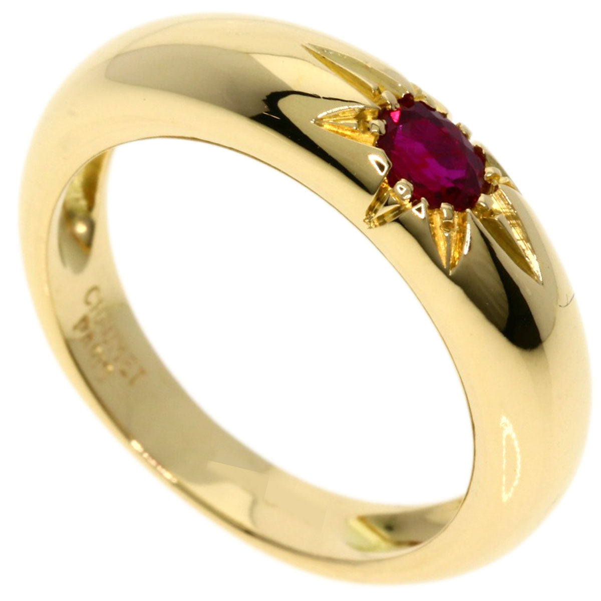 Chaumet   Ring Vintage Ruby K18 Yellow Gold Ladies