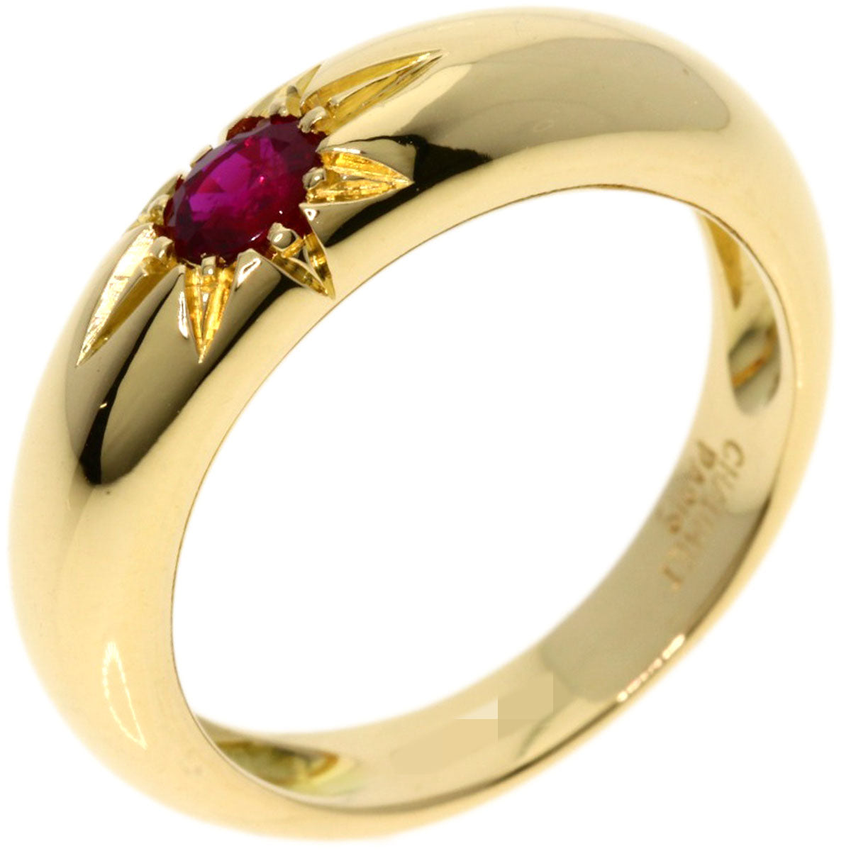 Chaumet   Ring Vintage Ruby K18 Yellow Gold Ladies