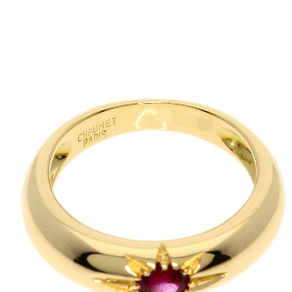 Chaumet   Ring Vintage Ruby K18 Yellow Gold Ladies