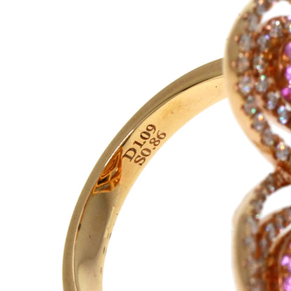 0.86ct Butterfly Pink Sapphire Diamond Ring 18K  9.7g�@Ladies