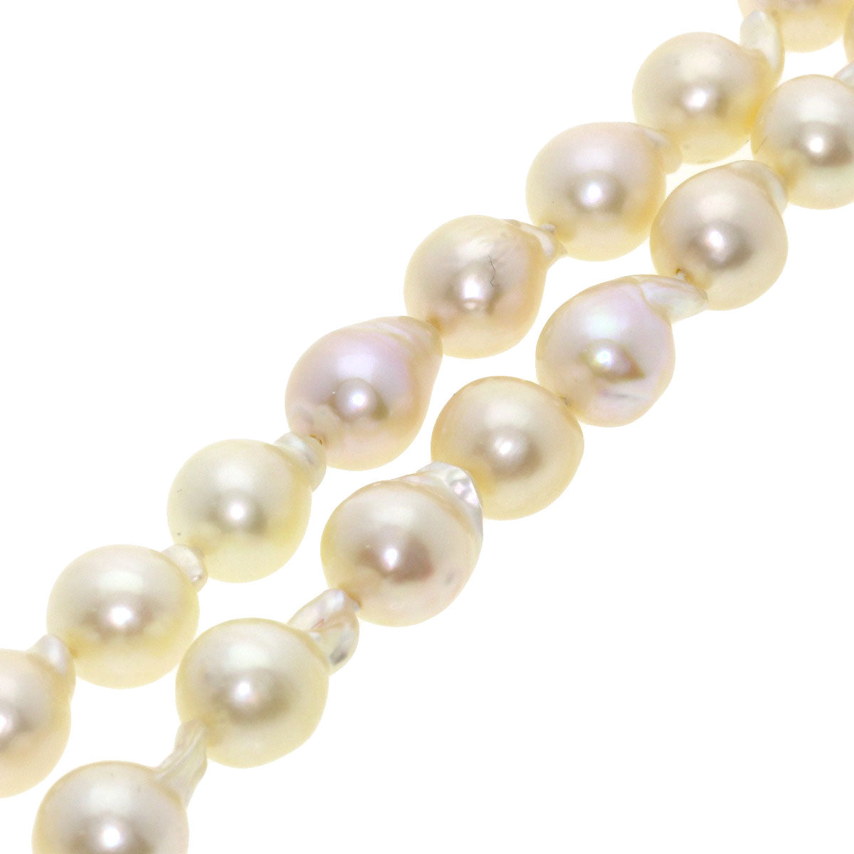 Baroque Pearl Bracelet 2-piece set Necklace Silver 87.5g　Ladies