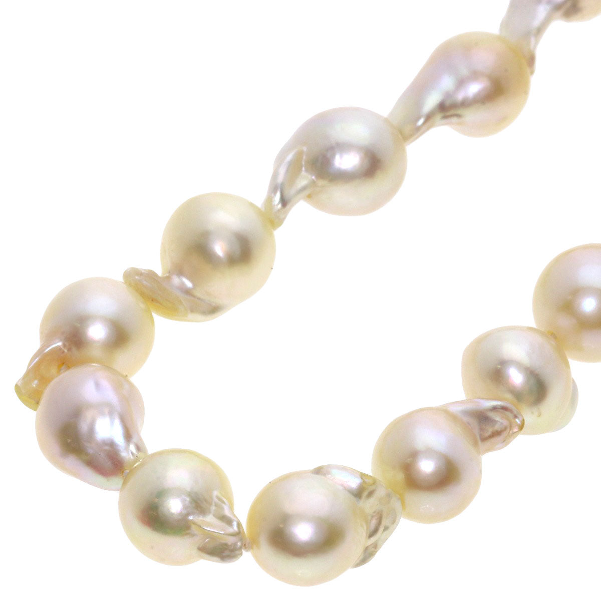 Baroque Pearl Bracelet 2-piece set Necklace Silver 87.5g　Ladies