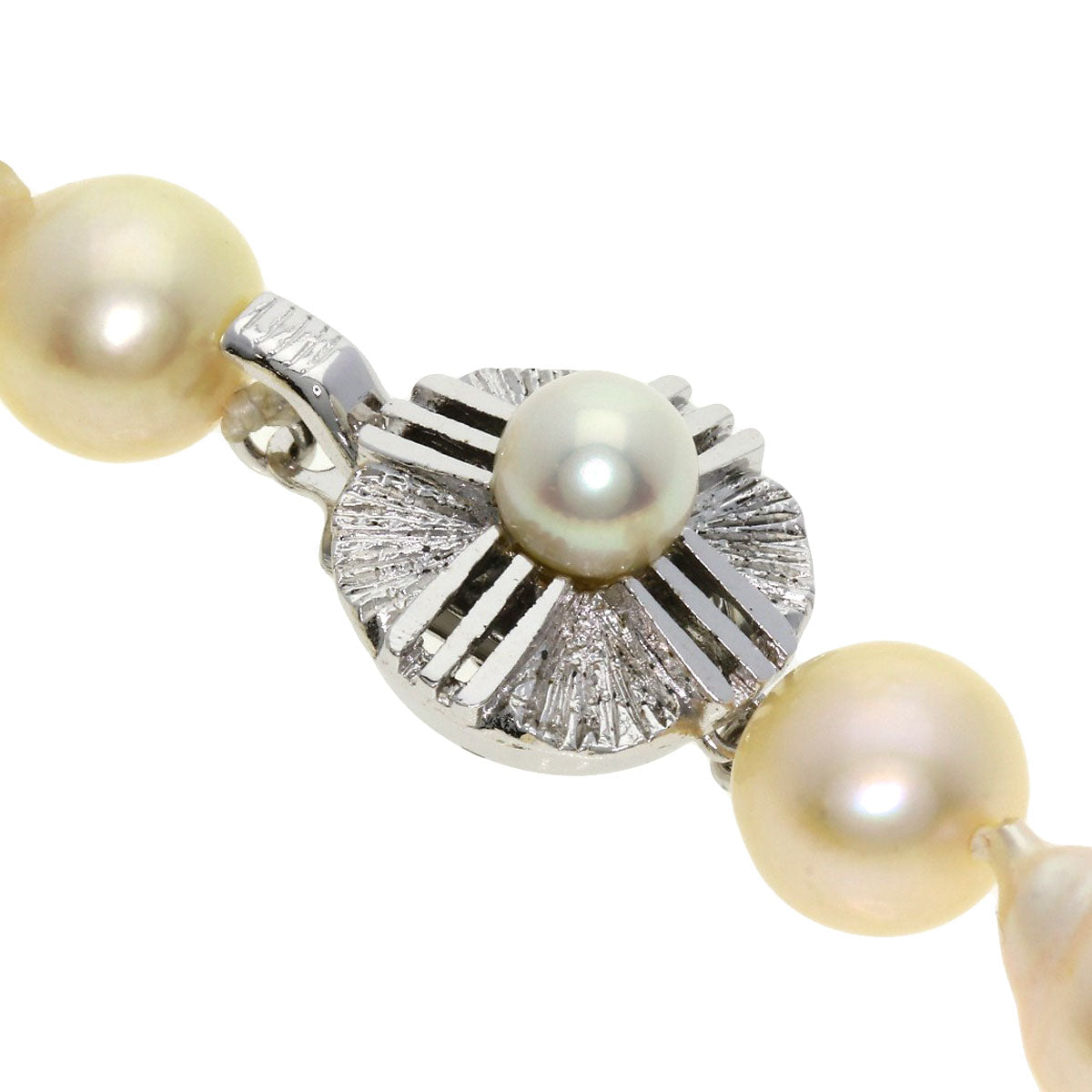 Baroque Pearl Bracelet 2-piece set Necklace Silver 87.5g　Ladies