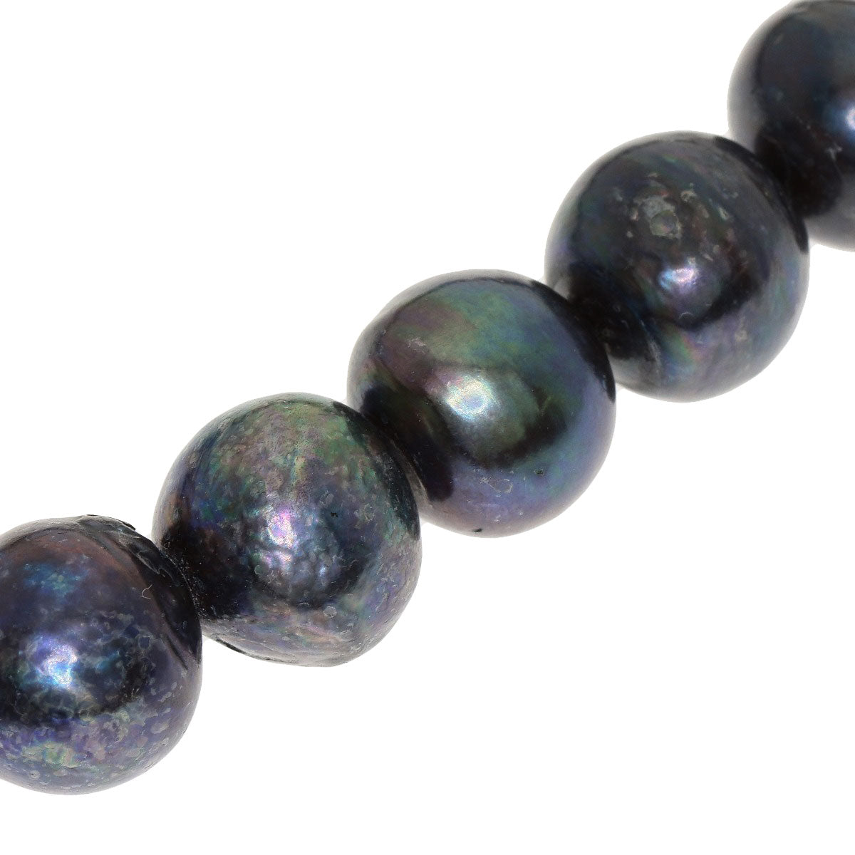 Pearl Earrings 2-piece set Dyed Necklace Silver 97.4g　Ladies