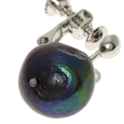 Pearl Earrings 2-piece set Dyed Necklace Silver 97.4g　Ladies