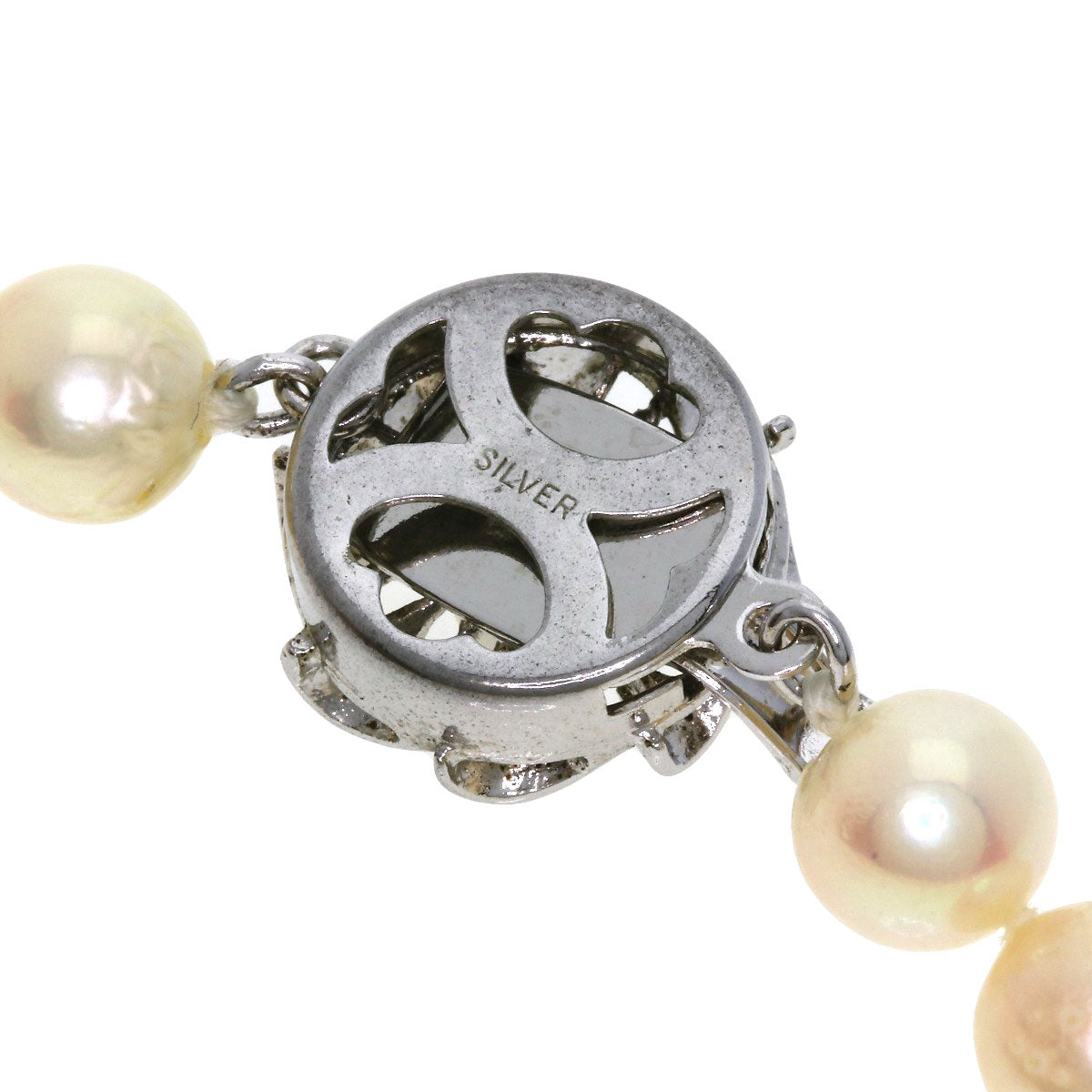 Akoya pearl Pearl Necklace Silver 33.4g　Ladies