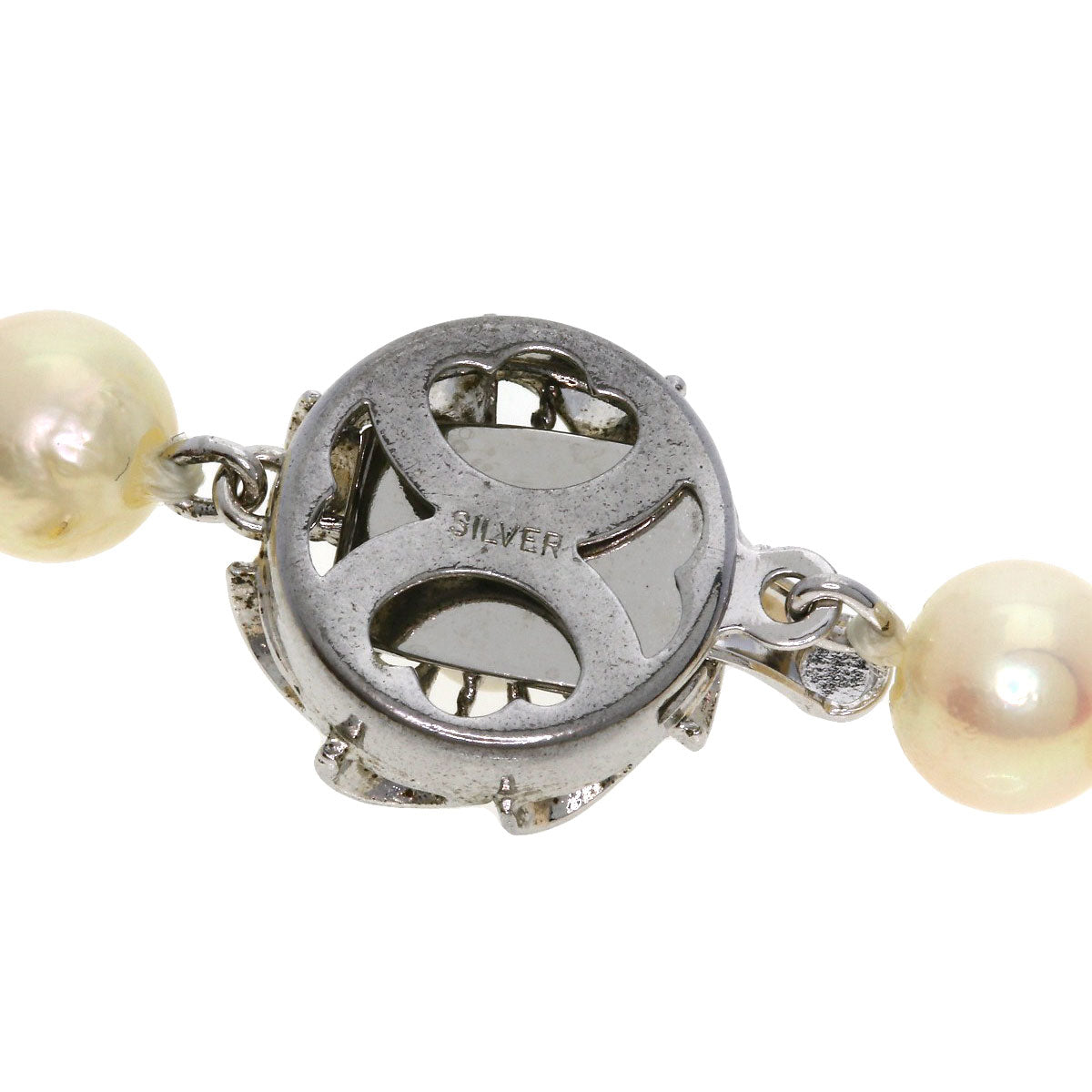 Akoya pearl Pearl Necklace Silver 33.4g　Ladies