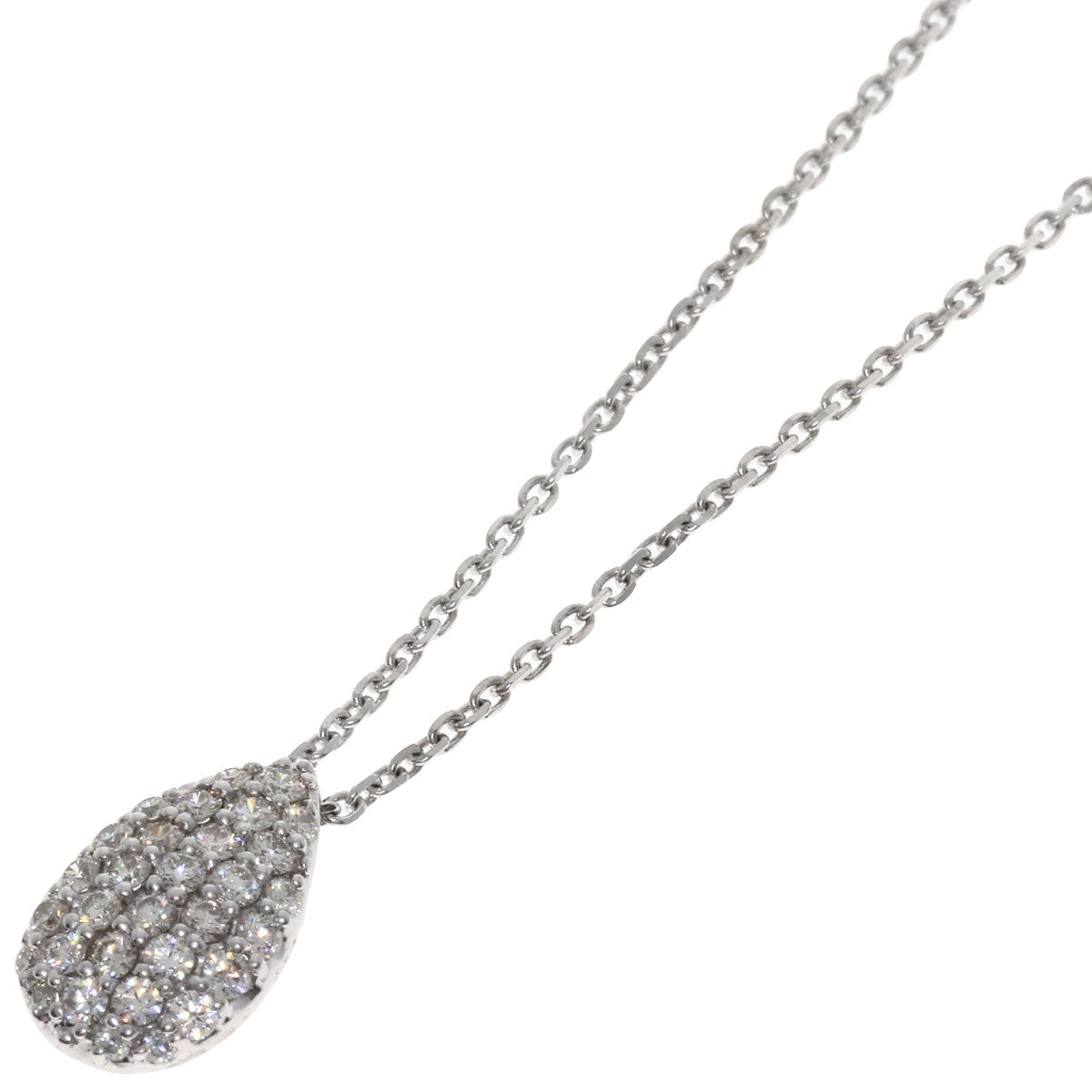 0.37ct Diamond Necklace K18 White Gold  3.4g　Ladies