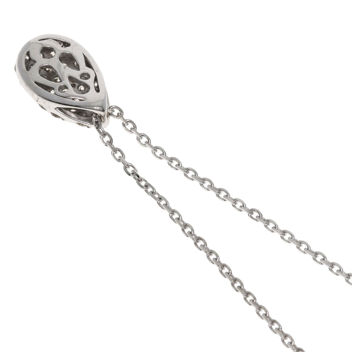 0.37ct Diamond Necklace K18 White Gold  3.4g　Ladies
