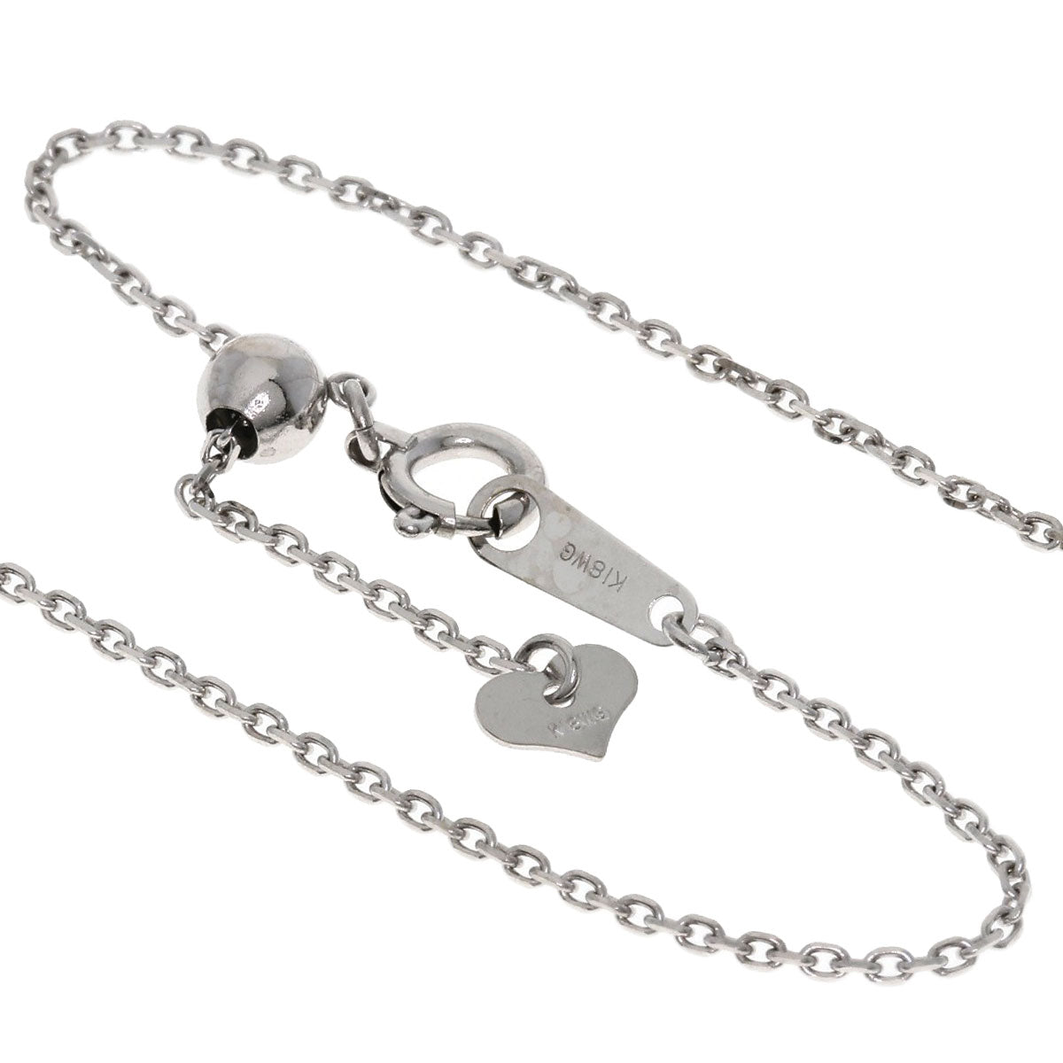 0.37ct Diamond Necklace K18 White Gold  3.4g　Ladies