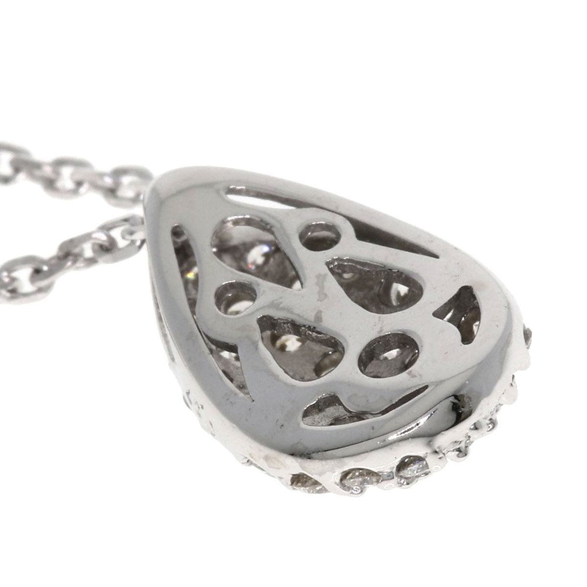 0.37ct Diamond Necklace K18 White Gold  3.4g　Ladies