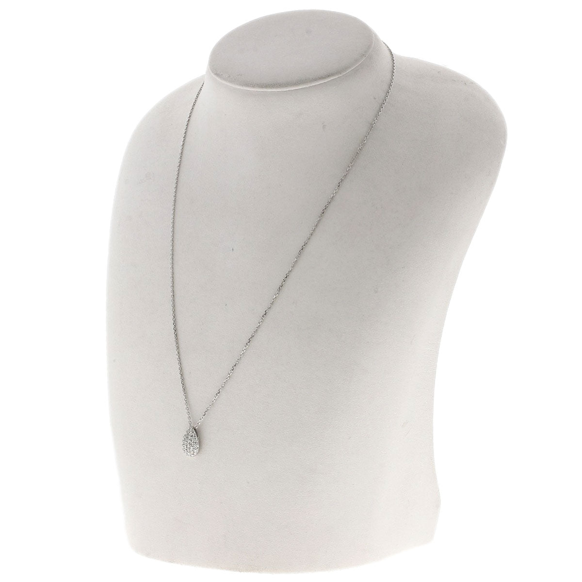0.37ct Diamond Necklace K18 White Gold  3.4g　Ladies