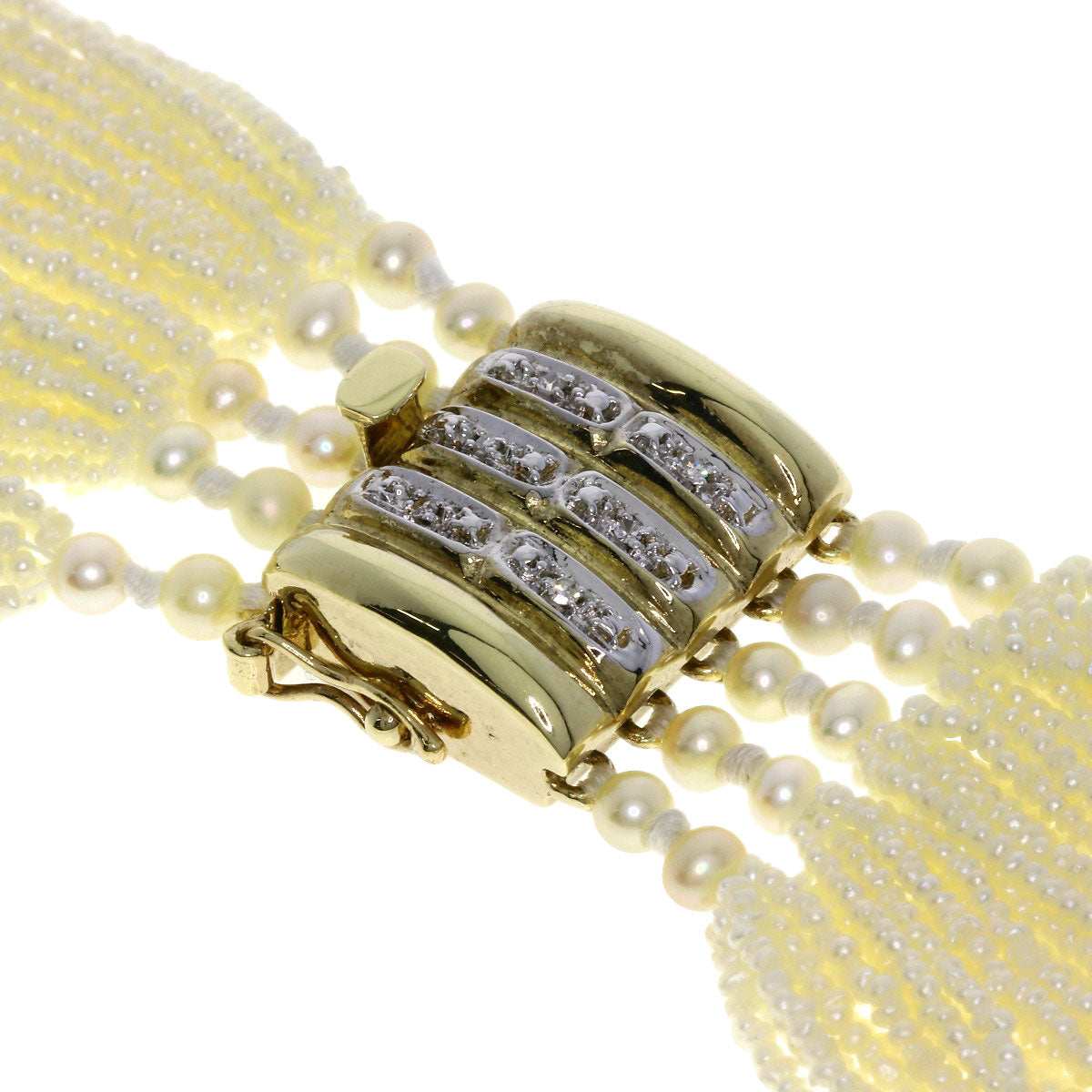 Keshi Pearl 50 strands Necklace K14 Yellow Gold  54.9g　Ladies