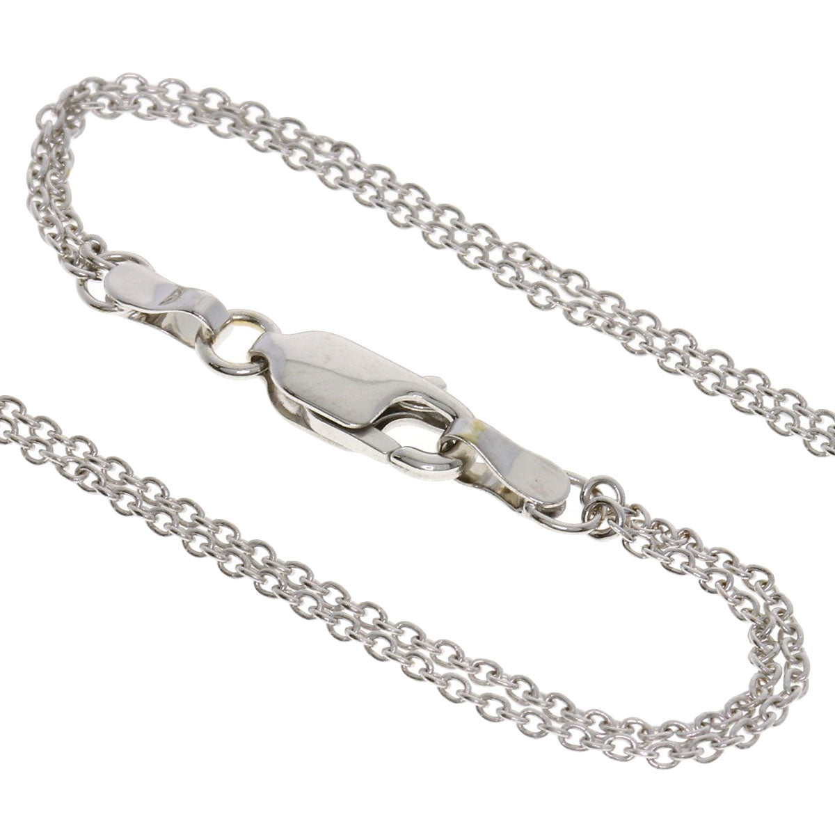 0.8ct Sapphire Diamond Necklace K18 White Gold  5.9g　Ladies