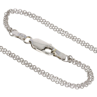 0.8ct Sapphire Diamond Necklace K18 White Gold  5.9g　Ladies