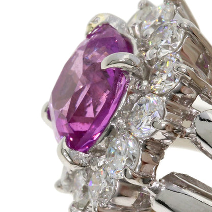 2.17ct Pink sapphire Ring Platinum PT900  11g　Ladies